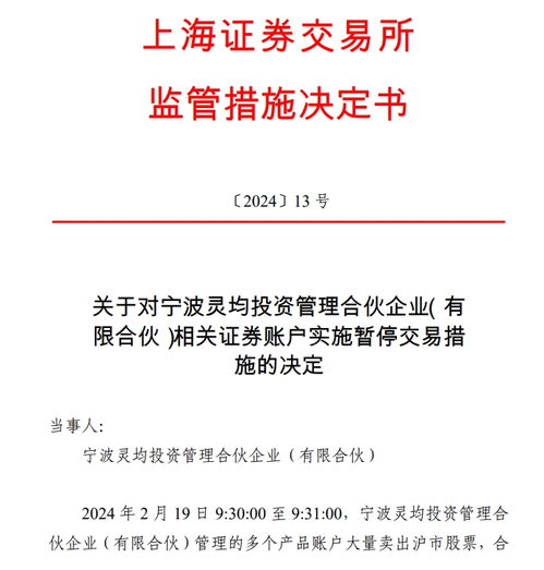 寧波靈均被限制交易并啟動公開譴責 技術開發(fā)行為對正常交易秩序的影響與警示